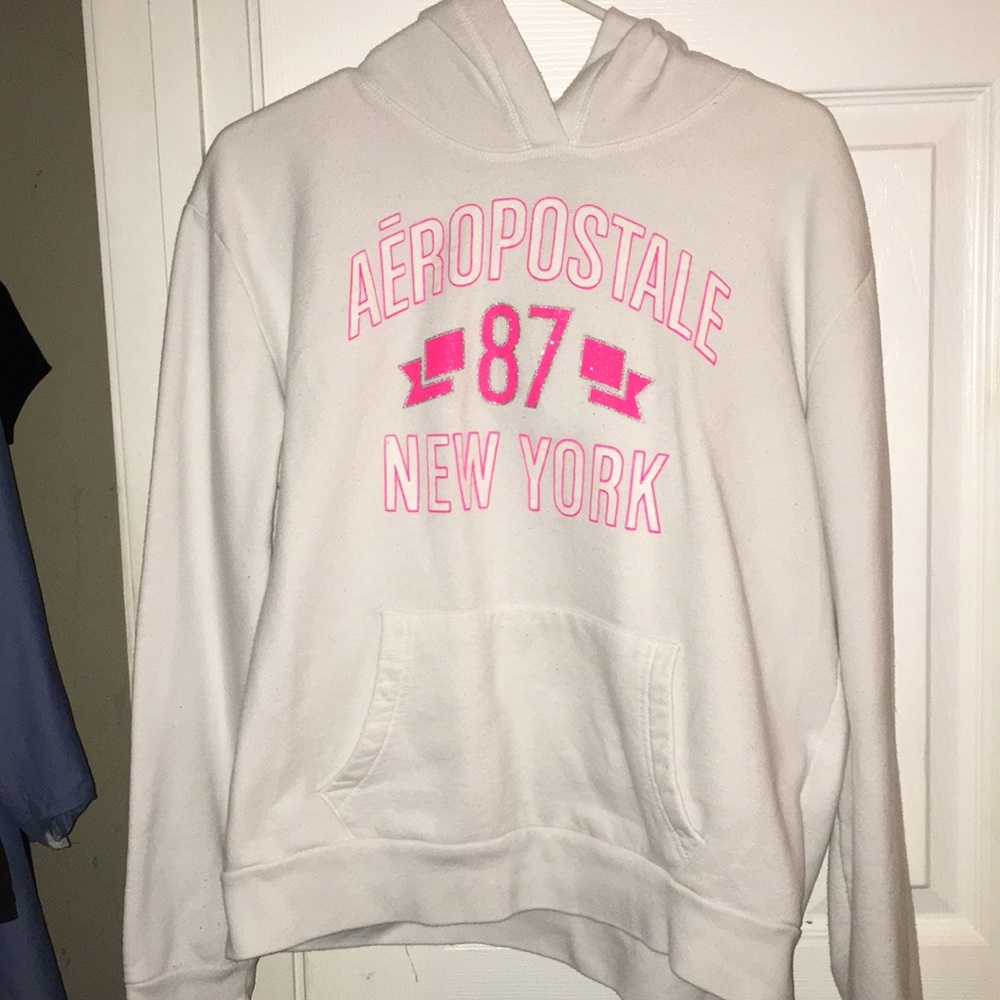 Aeropostale white pullover jacket